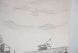 Manuel Kantor (1911-1984), Arcos da Lapa e bond... - Desenho - datado 1977.