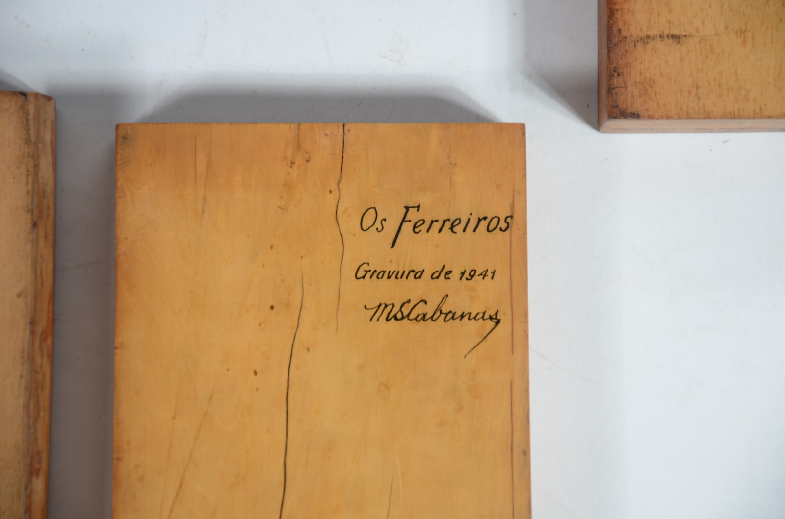Nove matrizes de madeira para xilogravuras. - foto 11 de 11