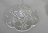Par de taças de cristal doublé lapidada para vi... - Par de taças de cristal doublé lapidada para vinho, base em gomos.