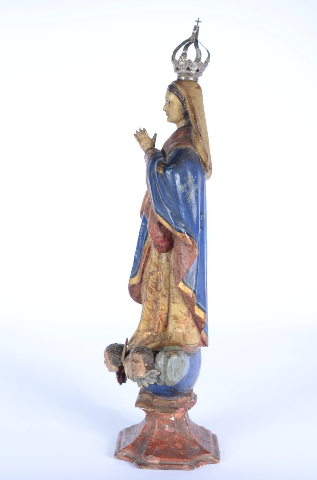 Nossa Senhora da Conceição - Imagem de madeira policromada e dourada... - foto 3 de 9