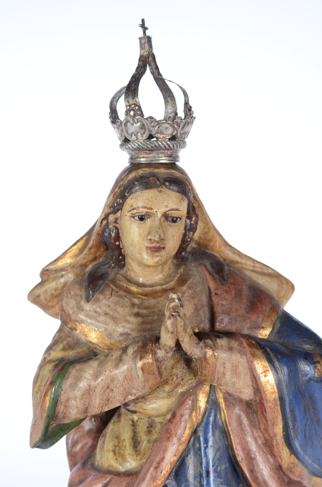 Nossa Senhora da Conceição - Imagem de madeira policromada e dourada... - foto 5 de 9