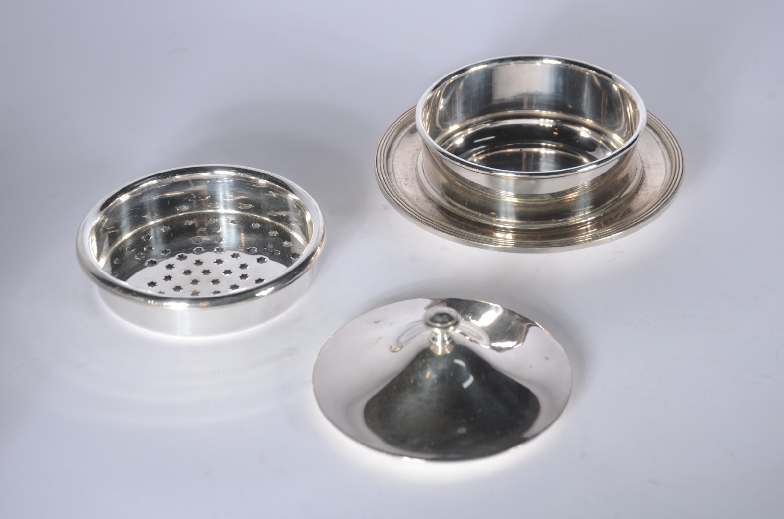 Baixela para chá e café de metal prateado Sheffield com 6 peças... - foto 5 de 9