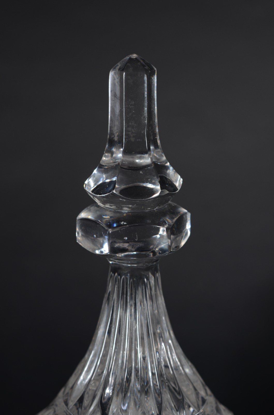 Compoteira de cristal lapidação "tijolinho". - foto 3 de 9
