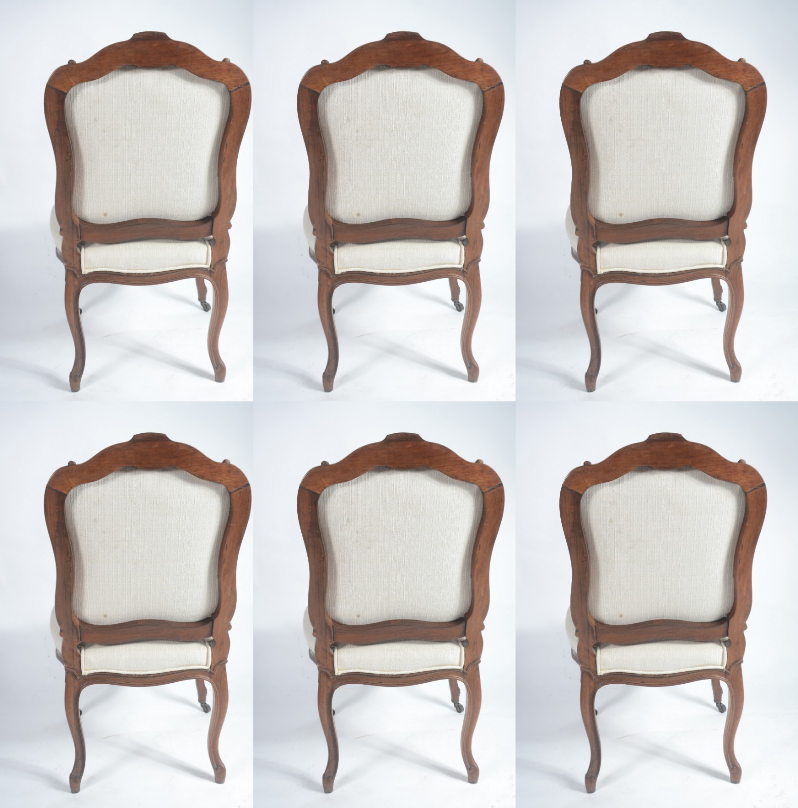 Conjunto com 6 cadeiras para sala de jantar de madeira nobre com... - foto 6 de 6