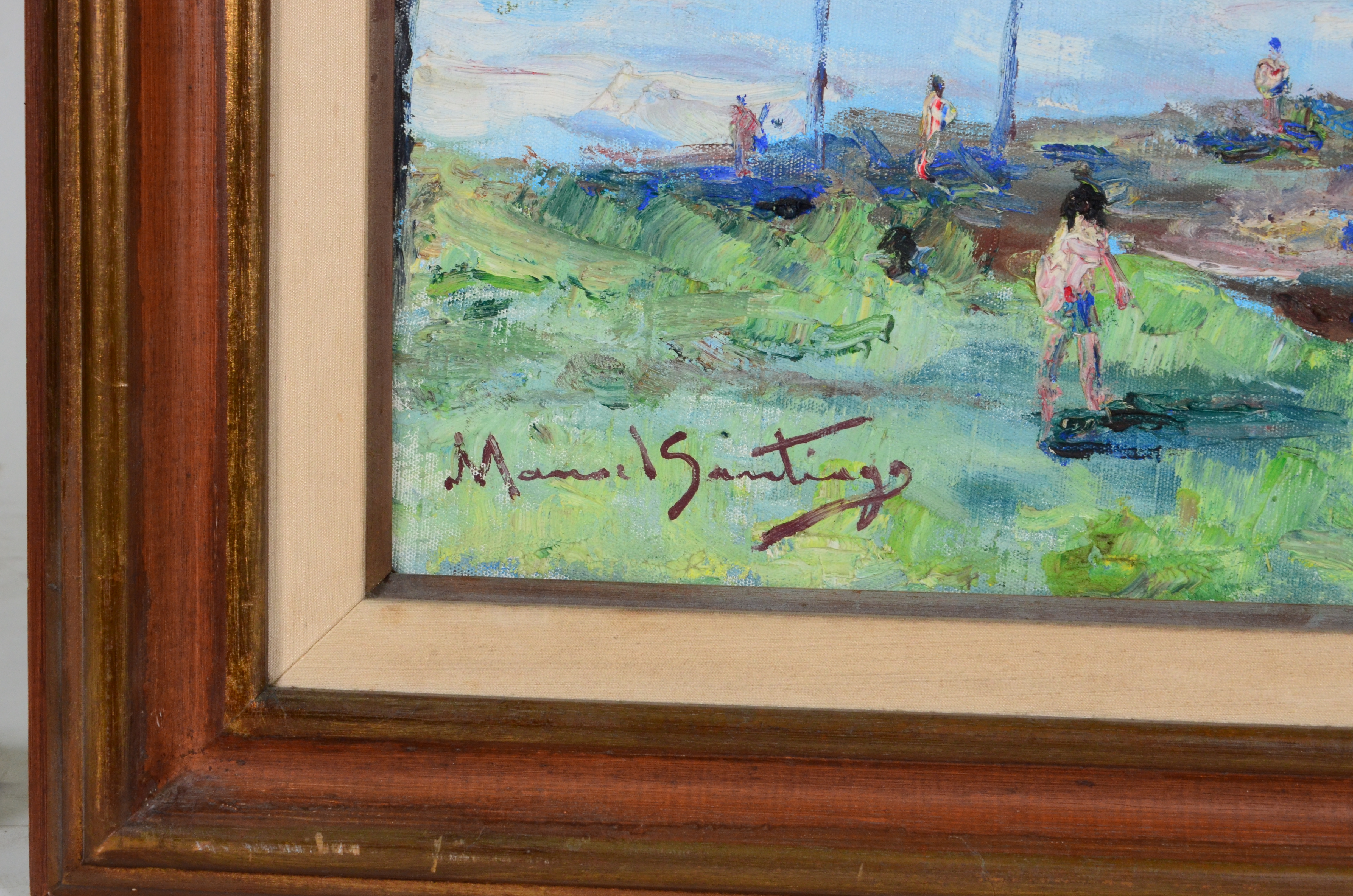 Manoel Santiago (1897-1987), Marinha com barcos - foto 3 de 3