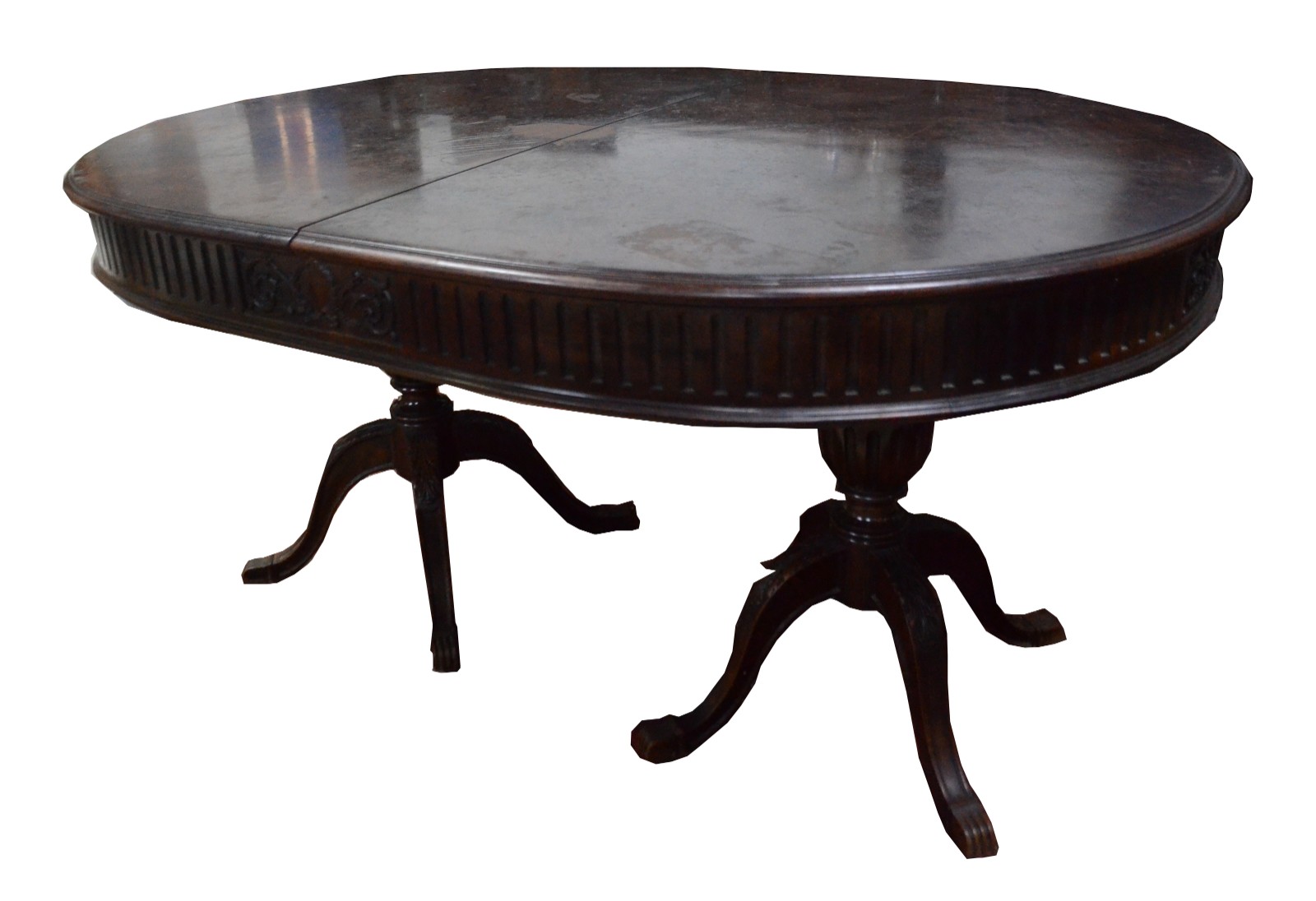 Mesa de jantar de madeira nobre, 2 tabuas extensoras ( 110 cm x 0,42... - foto 2 de 11