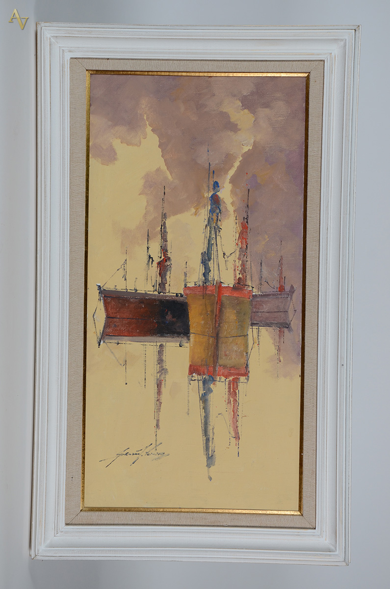 SANSÃO PEREIRA (1926 - 2014) - Barcos - ost - 100 x 50 - foto 1 de 4