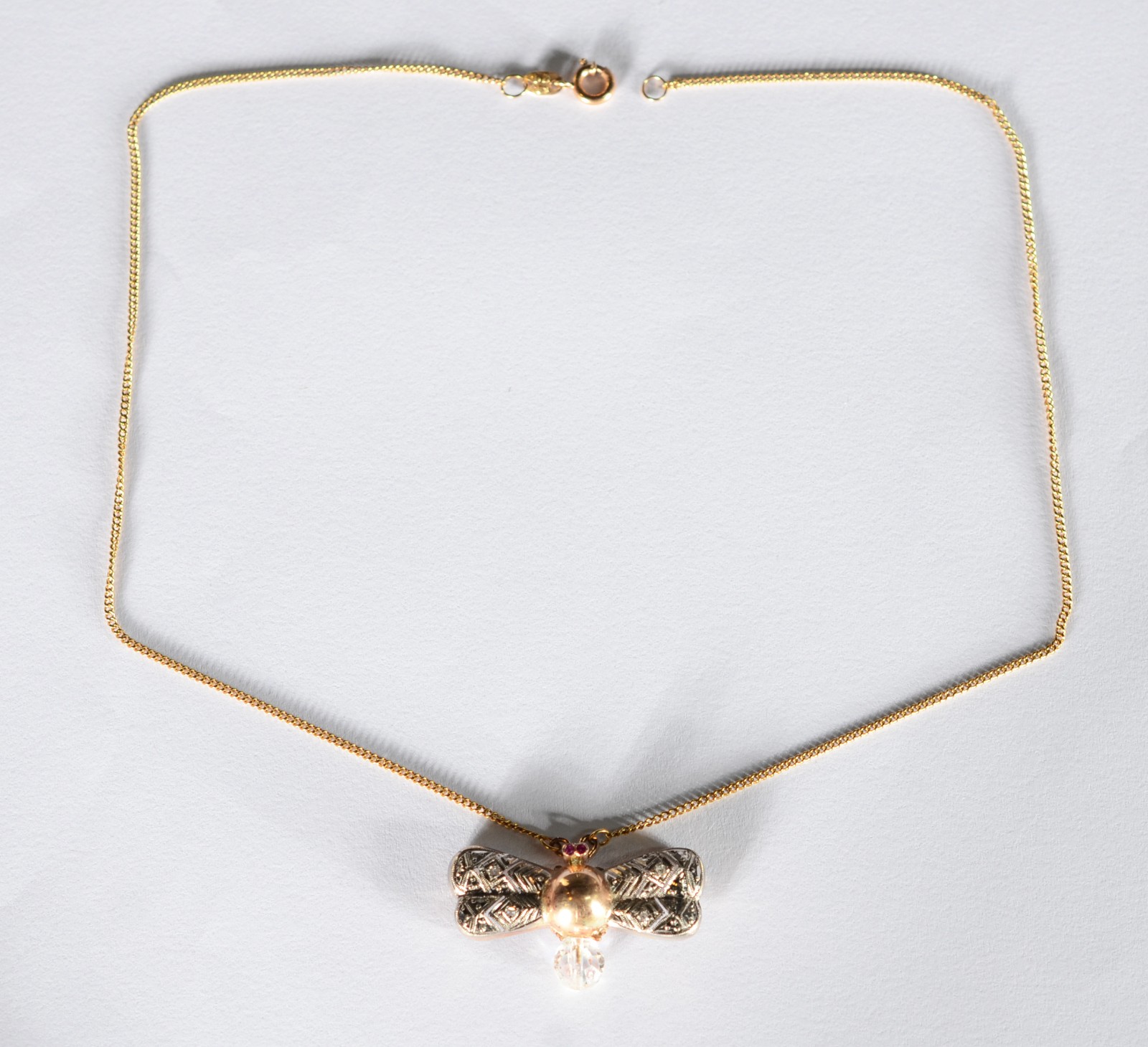 Colar com pendente de ouro 18 k., contraste 750 mls. (Por motivos de... - foto 1 de 5