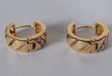 Par de argolas de ouro 18 k., contraste 750 mls... - Par de argolas de ouro 18 k., contraste 750 mls. (Por motivos de segurança a peça não se encontra na loja).