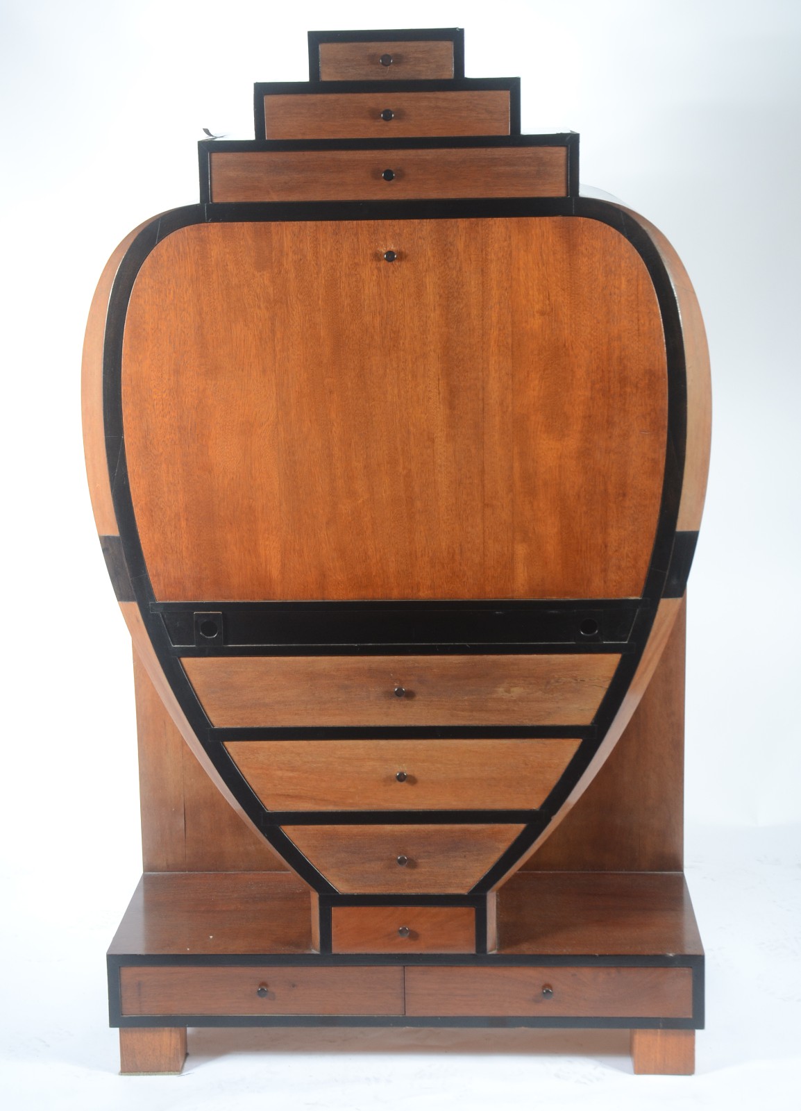 Cômoda papeleira, estilo Art Deco, tampo articulado com escaninhos e... - foto 4 de 11