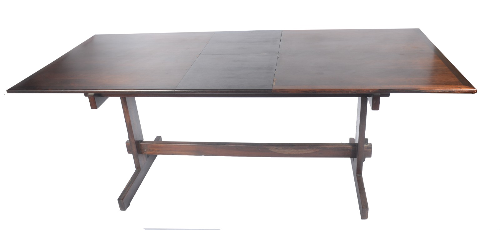 Mesa de jantar laminada de jacarandá, tampo retangular com tábua... - foto 2 de 11