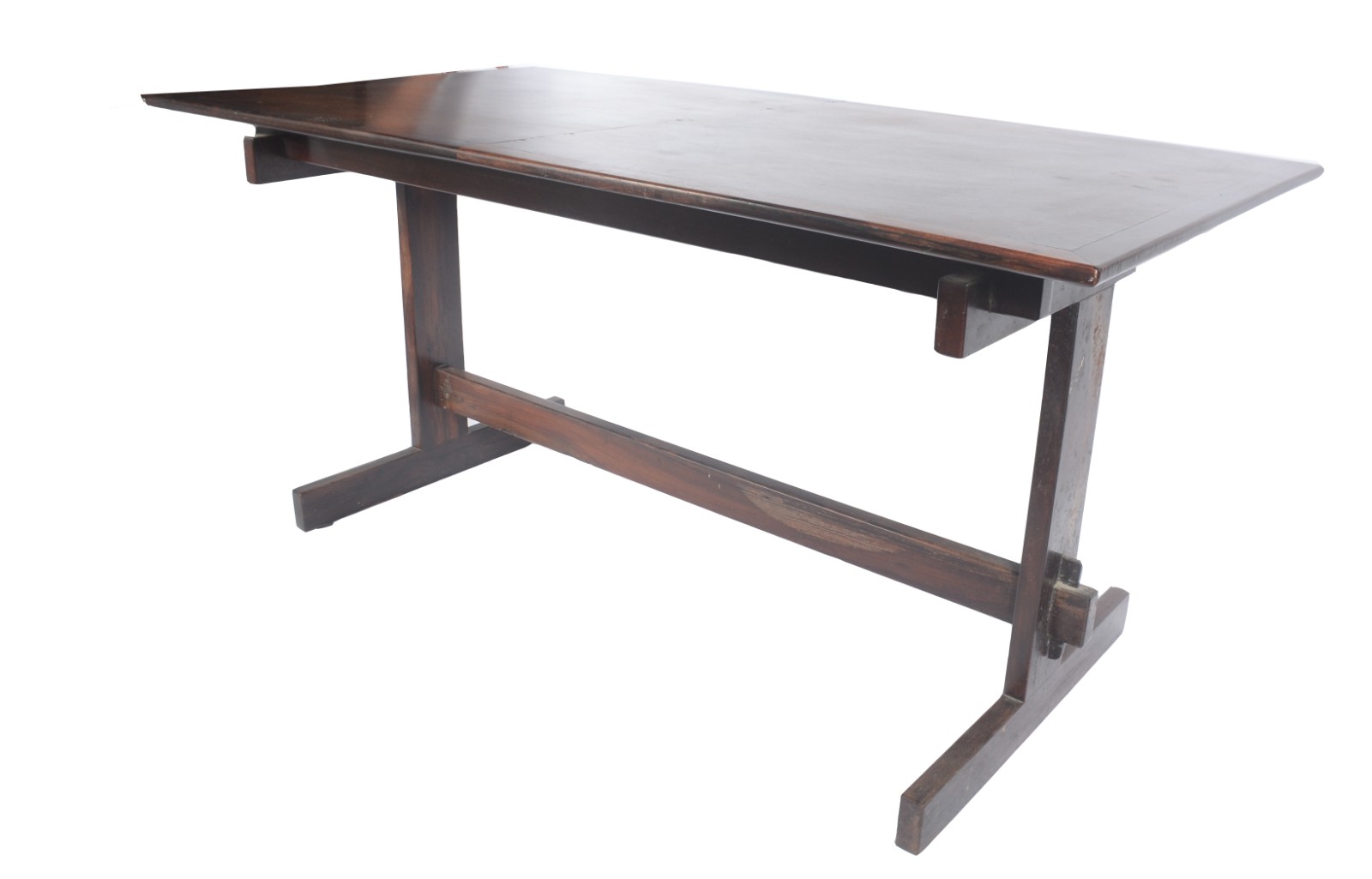 Mesa de jantar laminada de jacarandá, tampo retangular com tábua... - foto 4 de 11