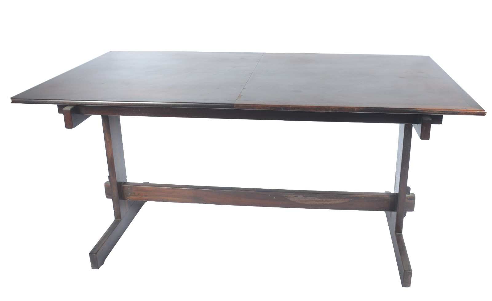 Mesa de jantar laminada de jacarandá, tampo retangular com tábua... - foto 5 de 11