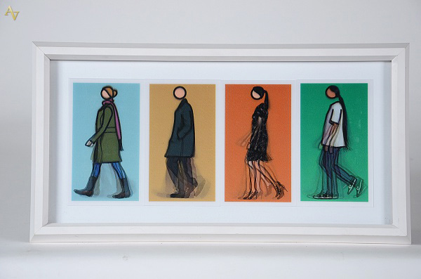 JULIAN OPIE (1958) - Set os lenticular em 3D - motion art - 15 x 35 - foto 1 de 2