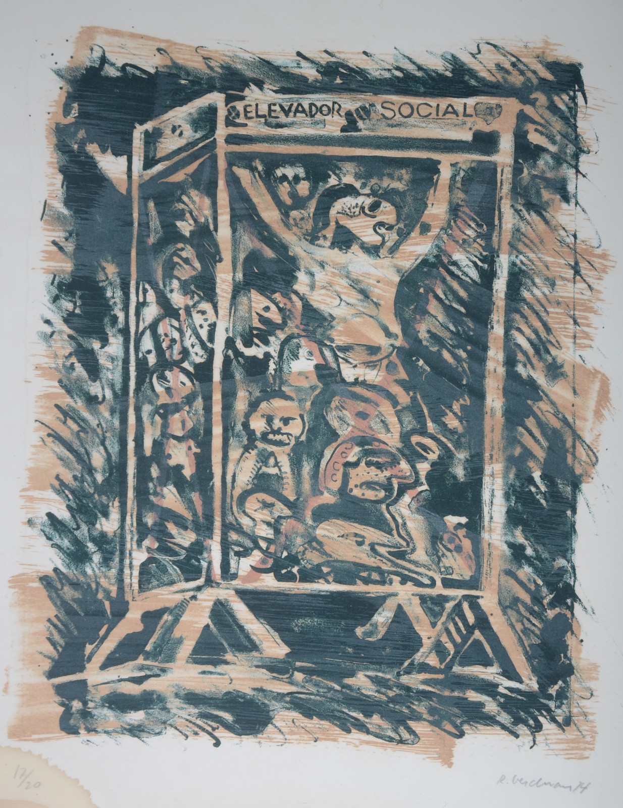  Rubens Gerchman (1942-2008), Elevador Social - foto 1 de 6