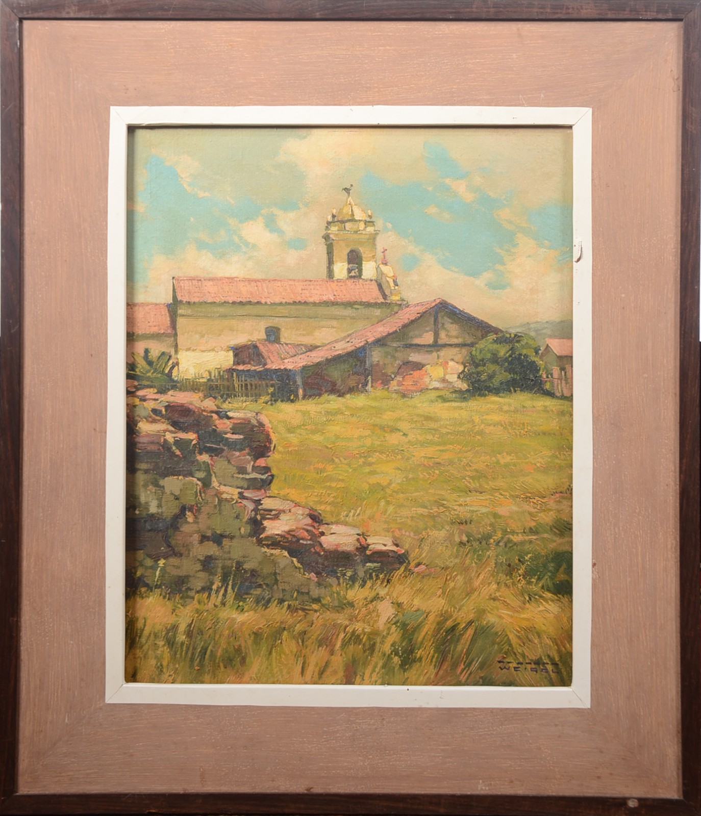Rodolfo Weigel (1907-1987), Paisagem com Igreja - foto 2 de 5