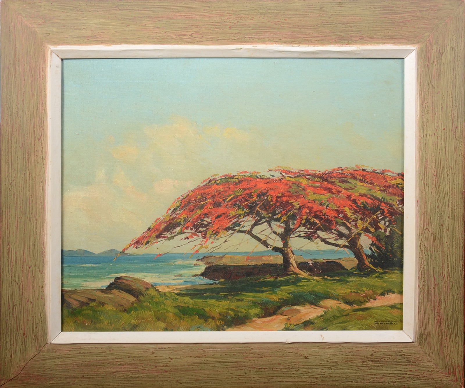 Rodolfo Weigel (1907-1987), Marinha com Flamboyant - foto 2 de 8