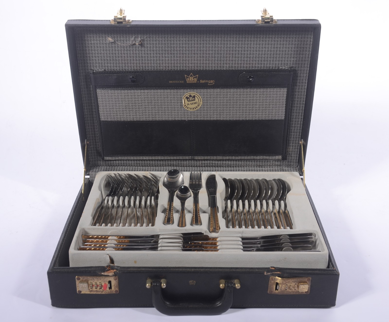 Faqueiro Solingen inox, composto de: 12 colheres, 12 garfos, 12 facas... - foto 2 de 11