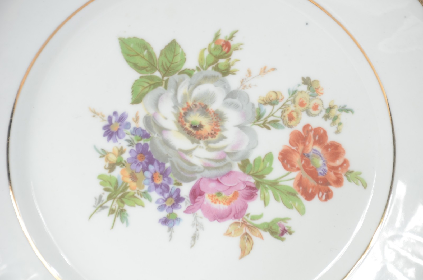Aparelho de jantar de porcelana Barão do Rio Branco, fundo branco com... - foto 2 de 9