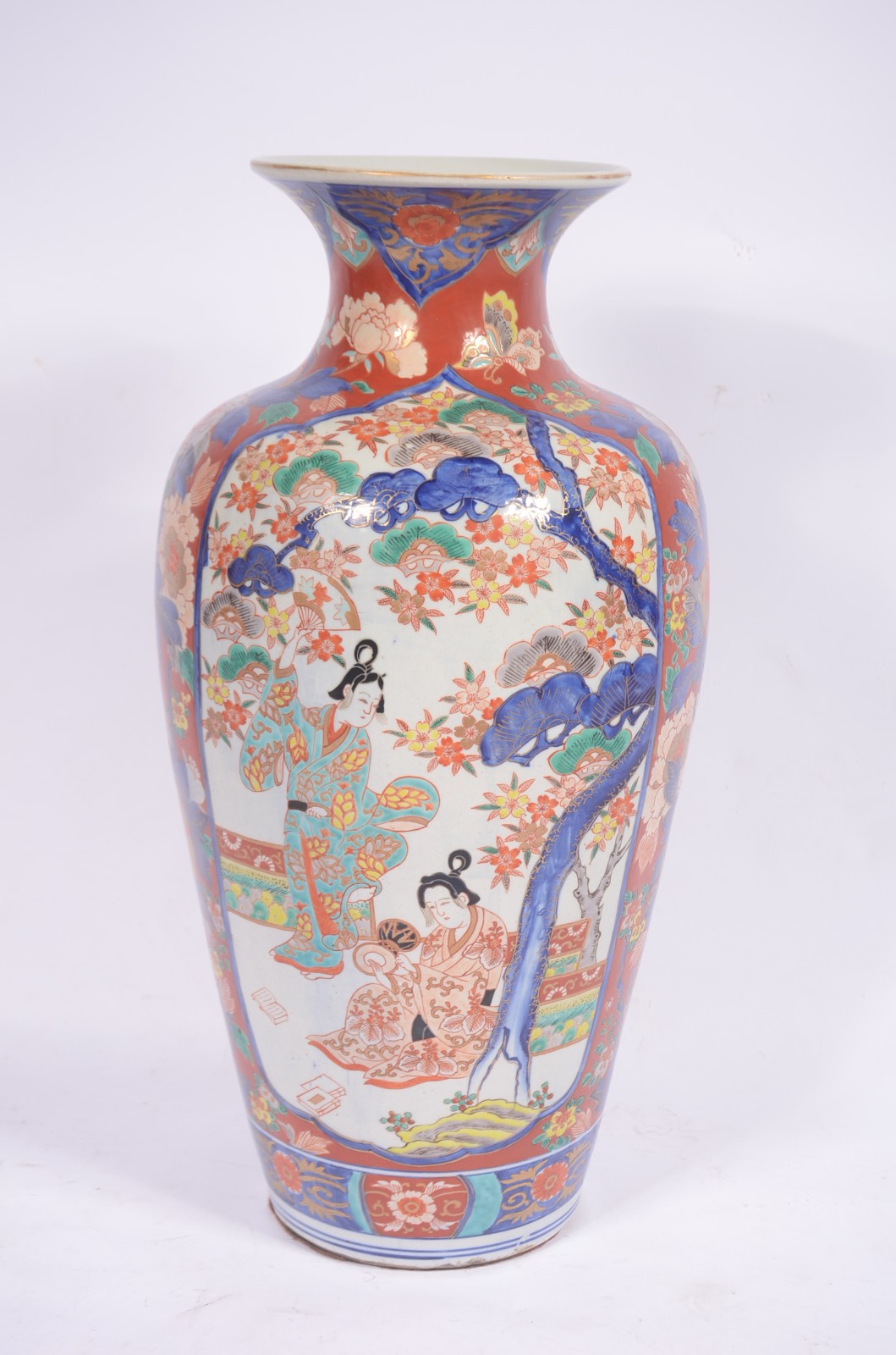 Grande vaso de porcelana japonesa Imari, decorado com figuras de... - foto 1 de 7