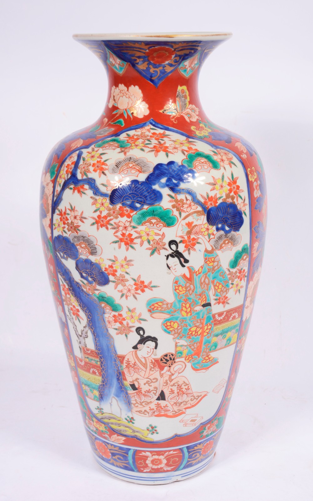 Grande vaso de porcelana japonesa Imari, decorado com figuras de... - foto 3 de 7