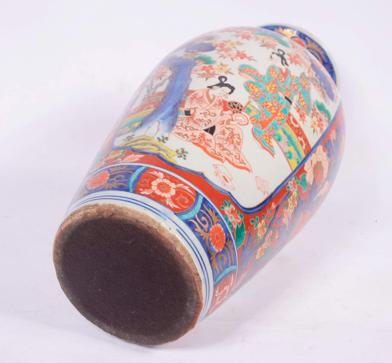 Grande vaso de porcelana japonesa Imari, decorado com figuras de... - foto 6 de 7