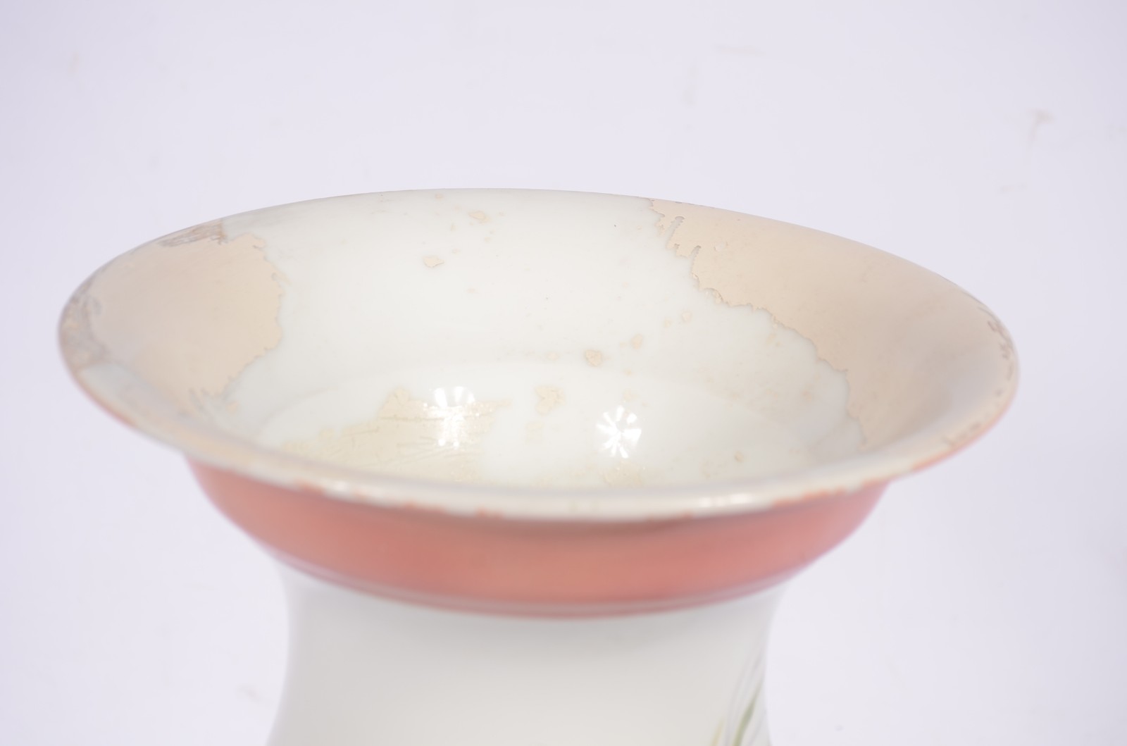 Grande vaso de porcelana Velho Paris decorado com figuras de garças e... - foto 7 de 8