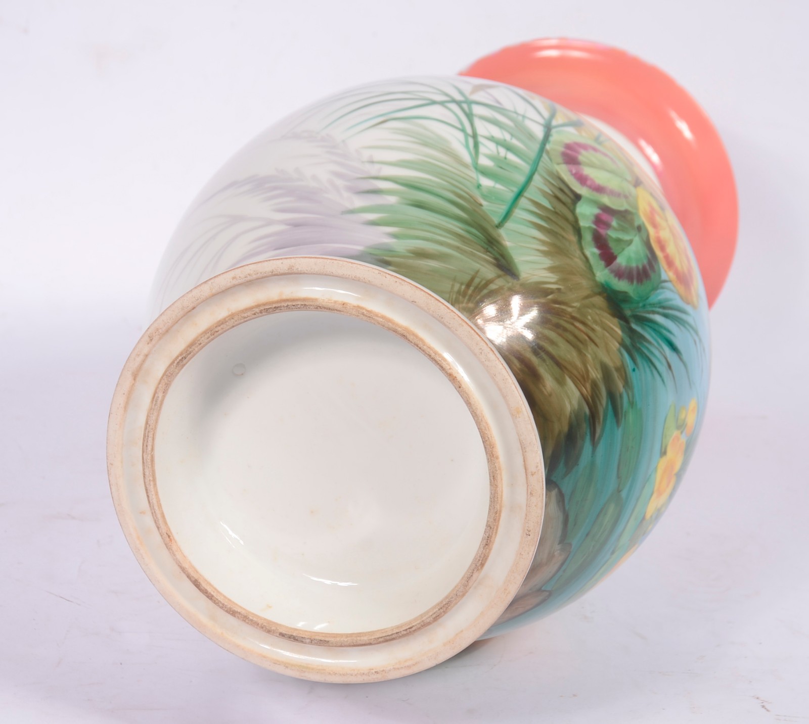 Grande vaso de porcelana Velho Paris decorado com figuras de garças e... - foto 8 de 8