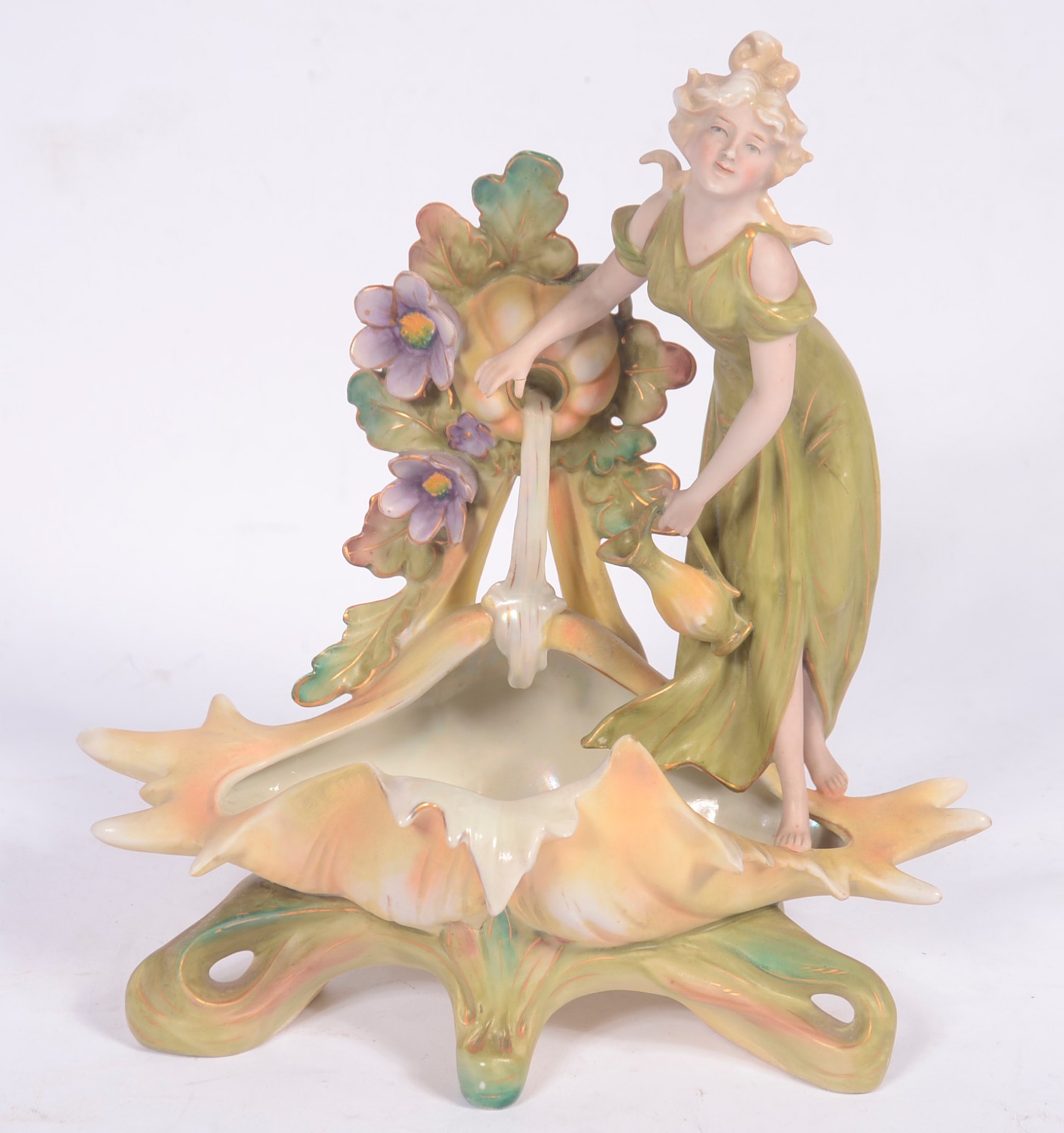 Escultura Art Nouveau de biscuit policromado representando Figura... - foto 1 de 8