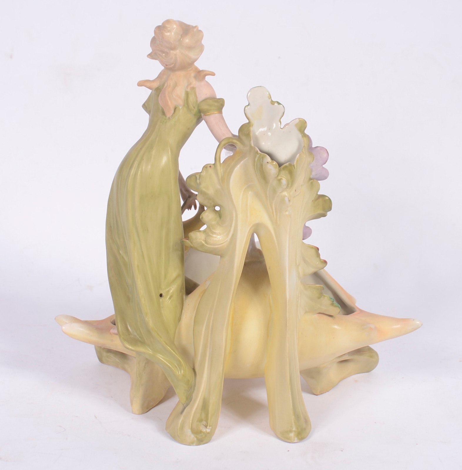Escultura Art Nouveau de biscuit policromado representando Figura... - foto 5 de 8