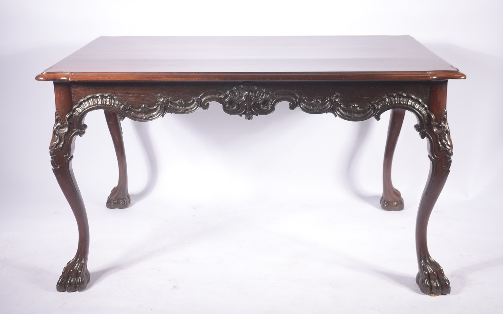 Elegante mesa de apresentação de jacarandá com pernas arqueadas, saia... - foto 2 de 7