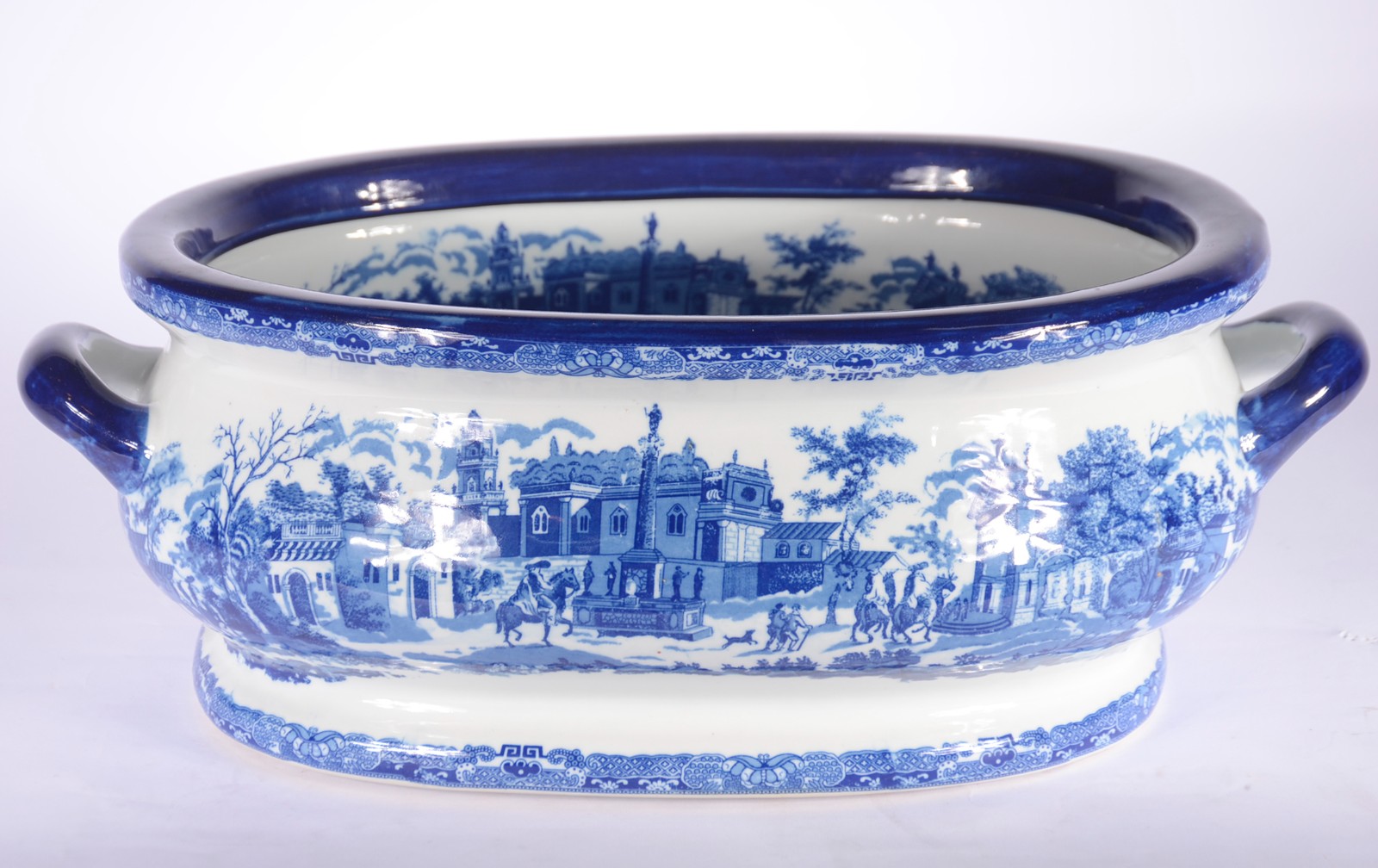 Grande cachepot de porcelana Victoria Ware - Ironstone, decorado com... - foto 1 de 8