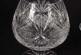 Diversas peças, sendo: Seis taças para cognac d... - Diversas peças, sendo: Seis taças para cognac de cristal lapidado e 6 bowls ingleses, assinados Webb.