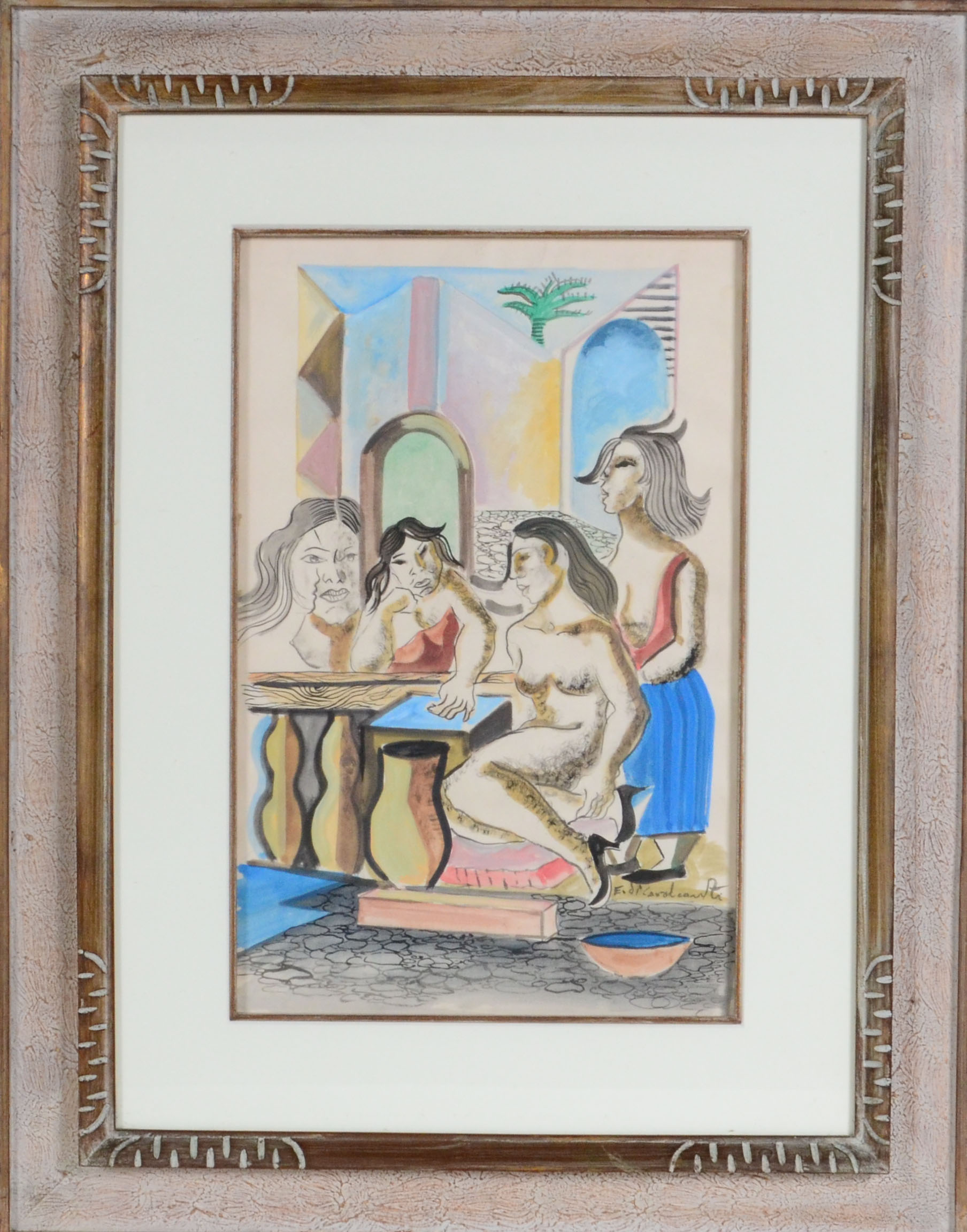 Di Cavalcanti (1897-1976), Mesa de bar feminino - foto 1 de 3