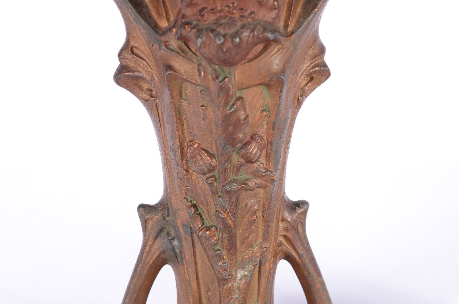 Par de vasos decorativos de bronze, estilo Art Nouveau. Pequenos... - foto 4 de 9