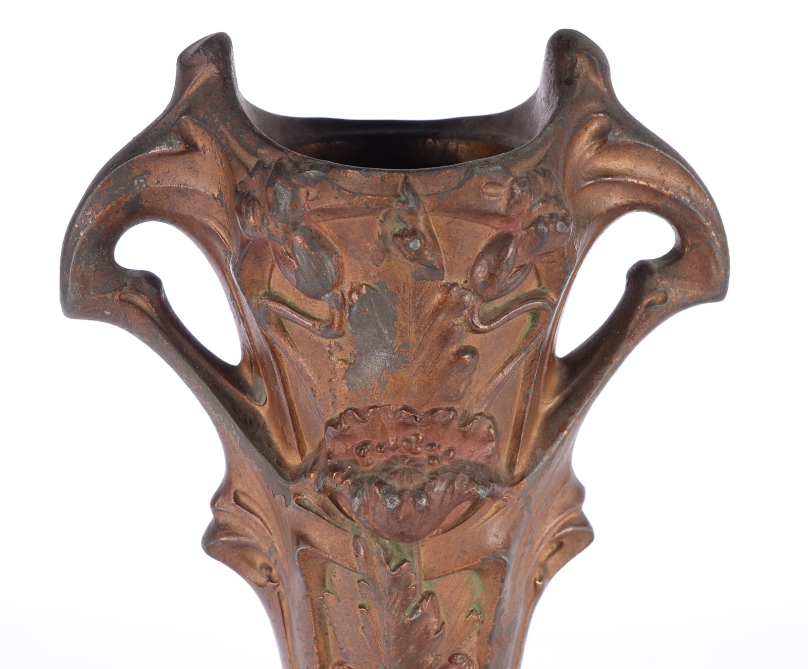 Par de vasos decorativos de bronze, estilo Art Nouveau. Pequenos... - foto 8 de 9