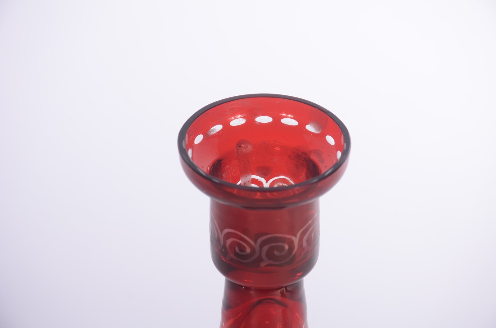 Quatro peças diversas de vidro/cristal decorativo, sendo: Fruteira... - foto 2 de 9
