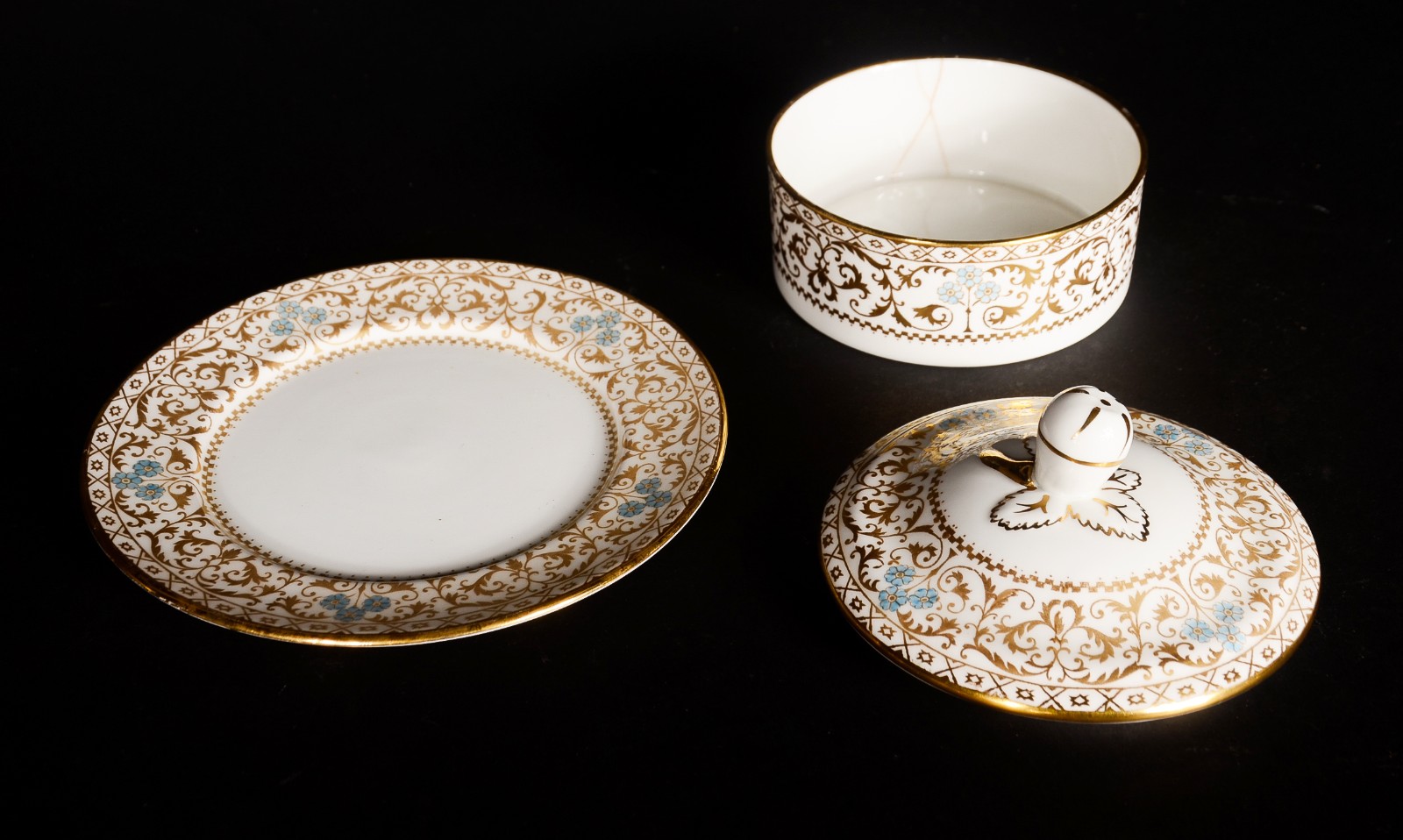 Serviço de chá de porcelana inglesa tuscan, composto de: bule... - foto 6 de 11