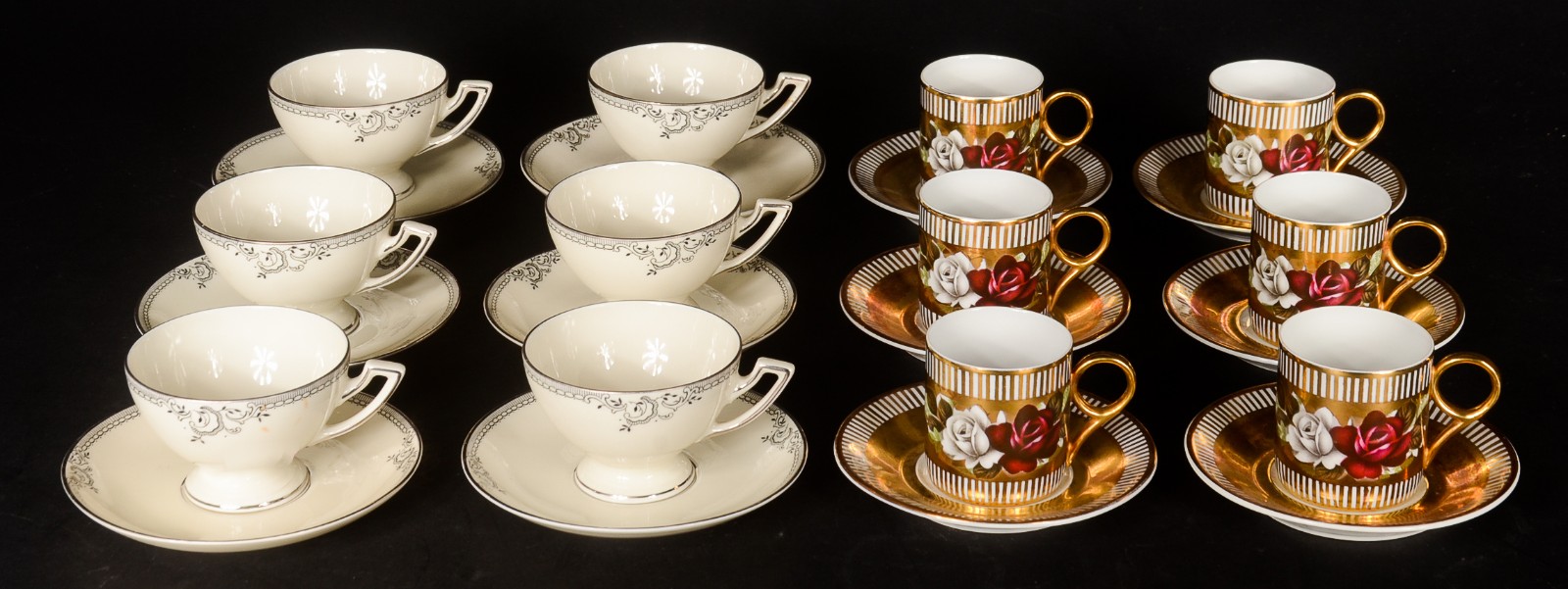 Seis xícaras de café com pires de porcelana Bavaria. Acompanham 6... - foto 1 de 6