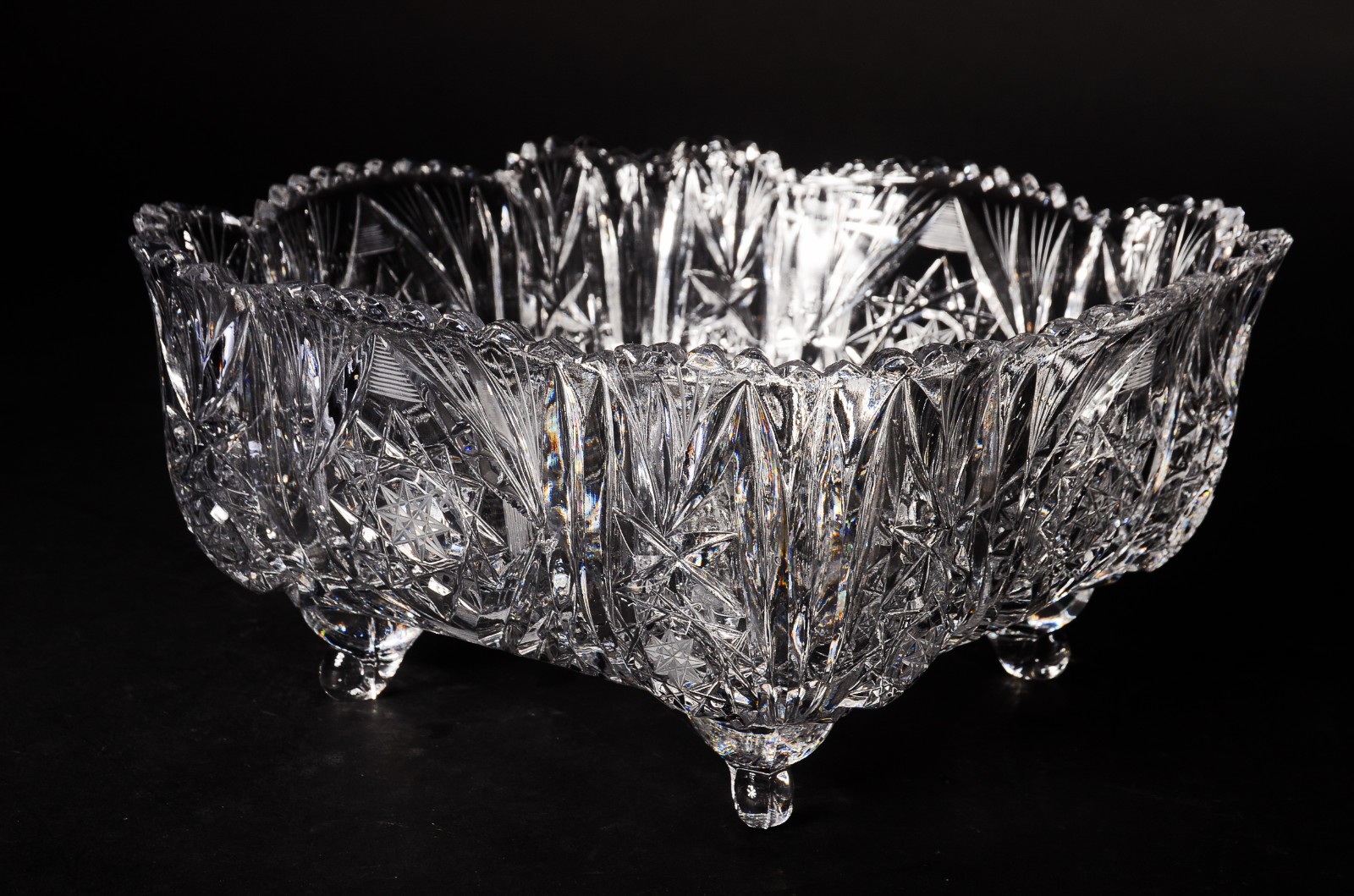 Duas fruteiras de cristal tcheco lapidado. - foto 5 de 10