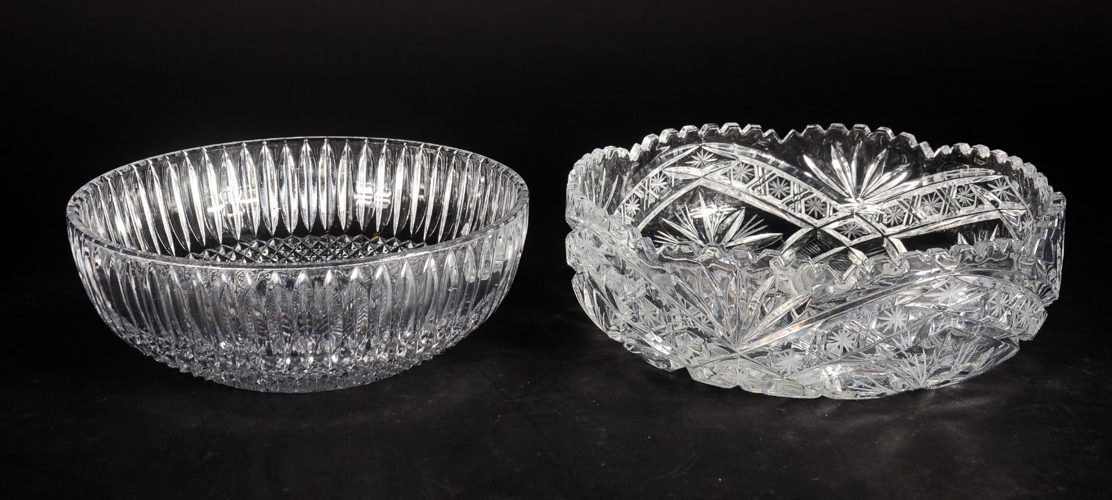 Dois bowls de cristal lapidado. - foto 1 de 10