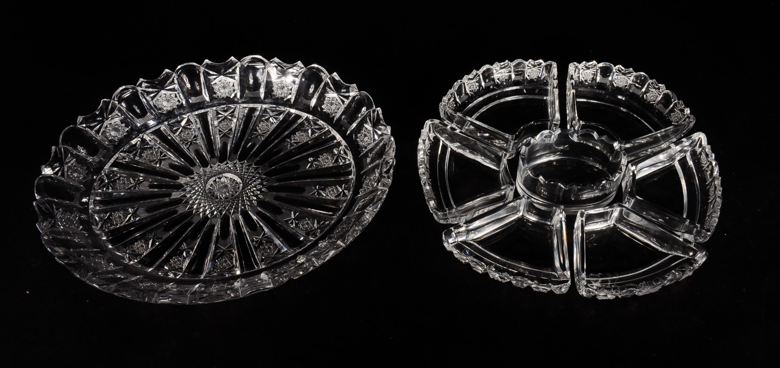 Porta petiscos de cristal lapidado. Mínimos bicados. - foto 6 de 11