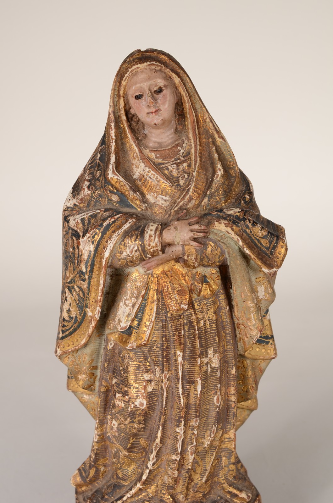 Nossa Senhora das Dores - Imagem de madeira policromada com realces... - foto 2 de 6
