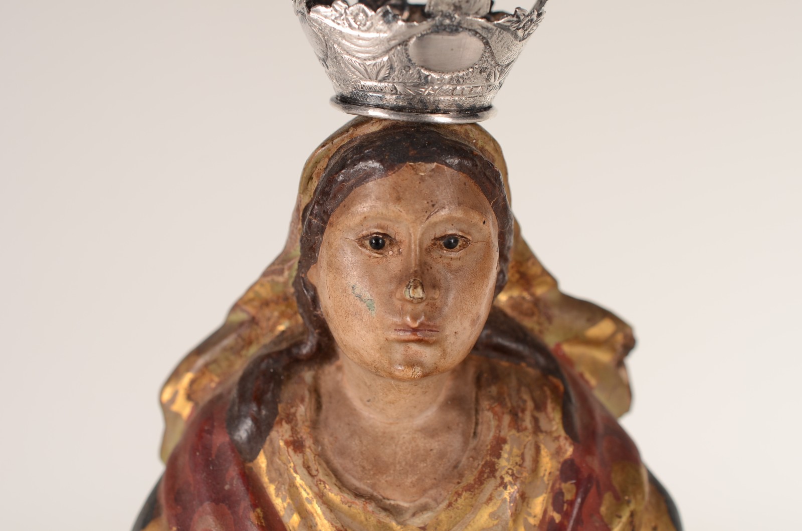 Nossa Senhora da Conceição - Imagem de madeira policromada e dourada... - foto 3 de 9