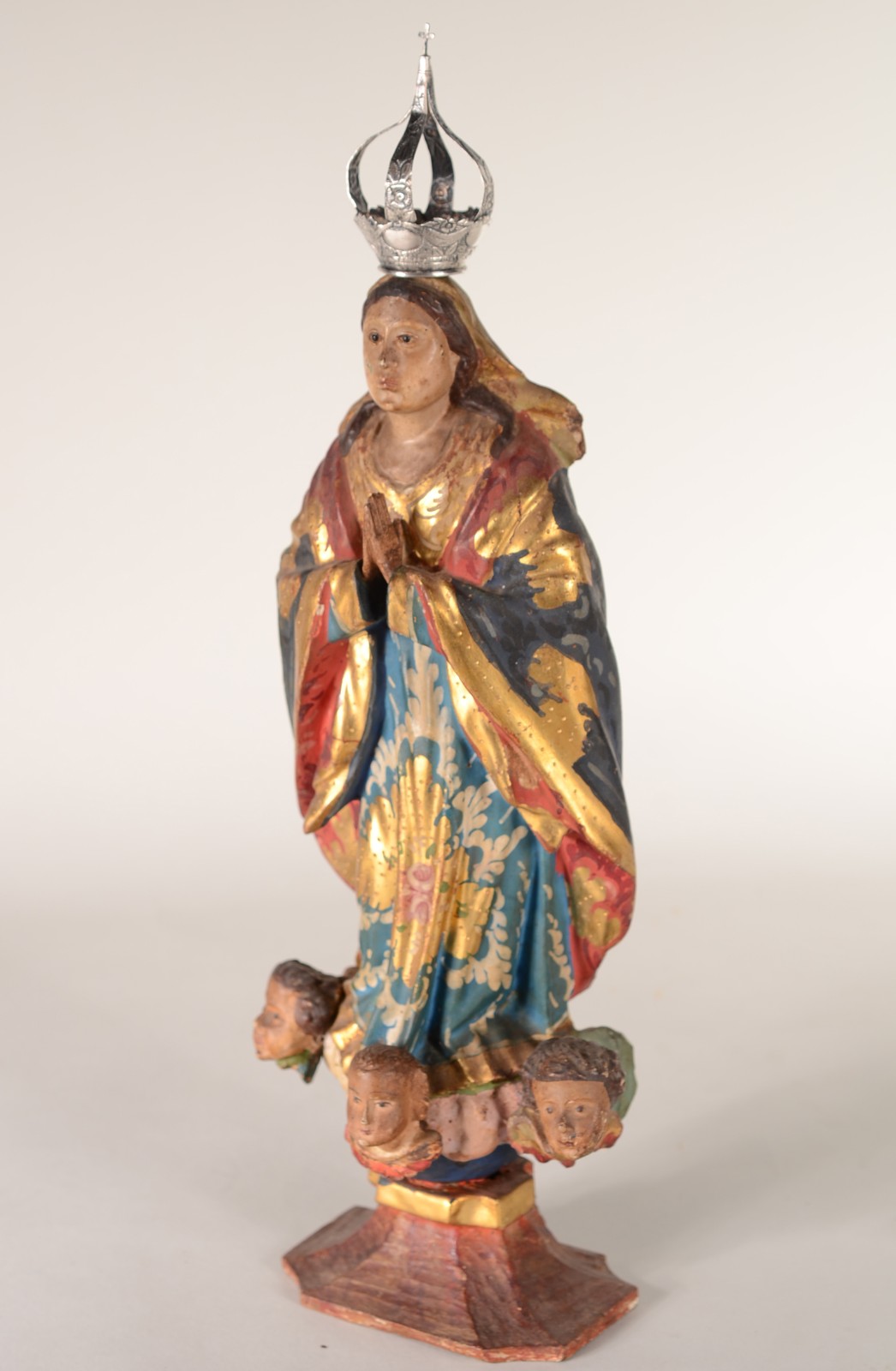 Nossa Senhora da Conceição - Imagem de madeira policromada e dourada... - foto 6 de 9