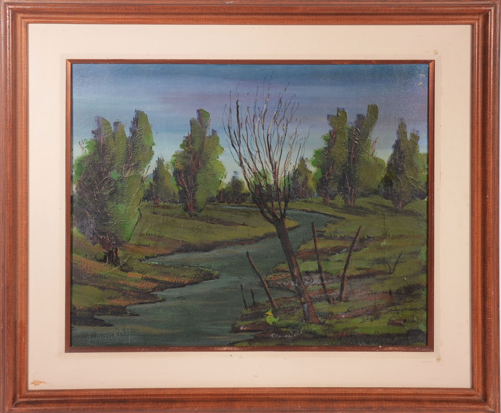 Alberto Mattera (1925), Paisagem com riacho - foto 2 de 6