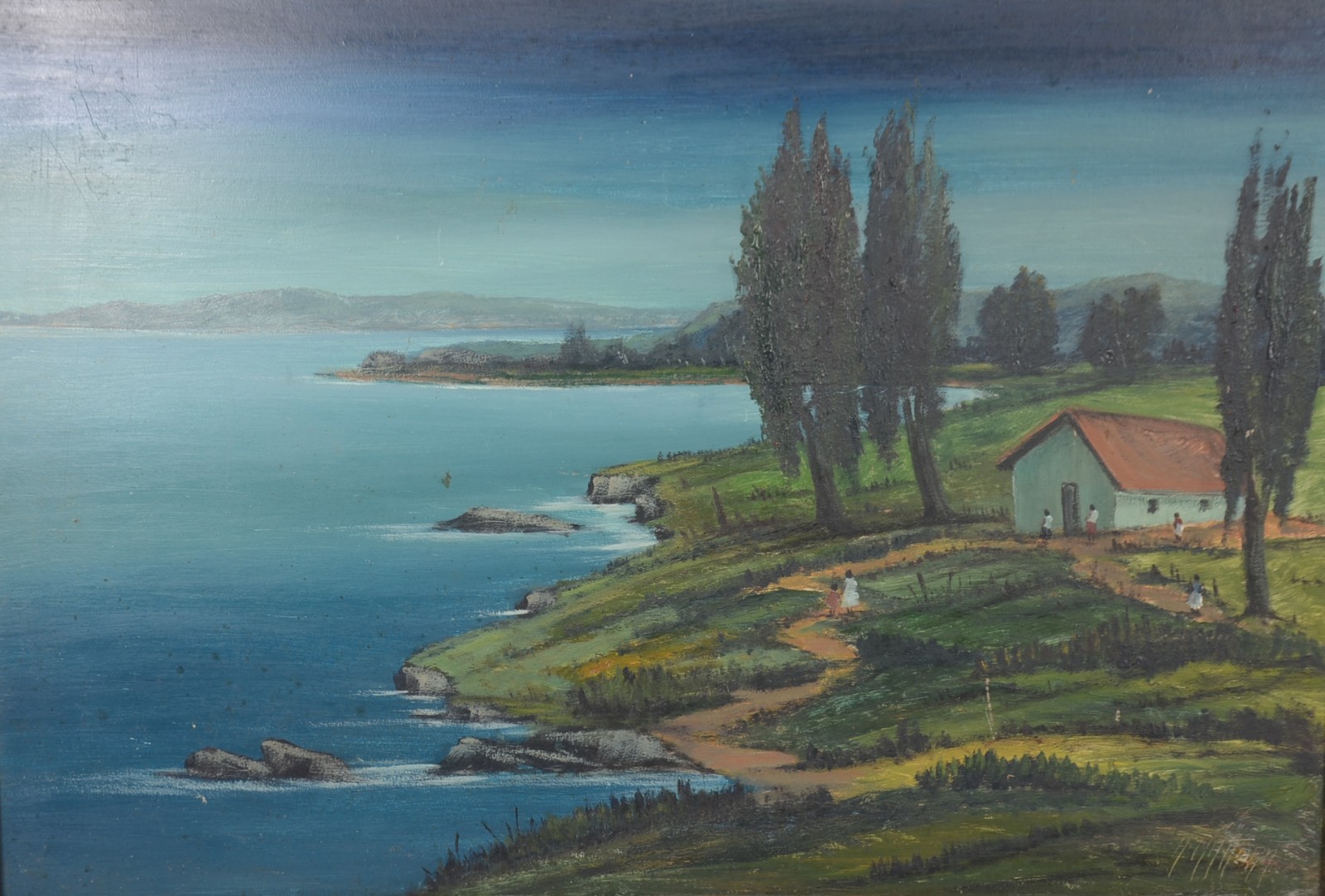 Alberto Mattera (1925), Marinha com paisagem - foto 1 de 5