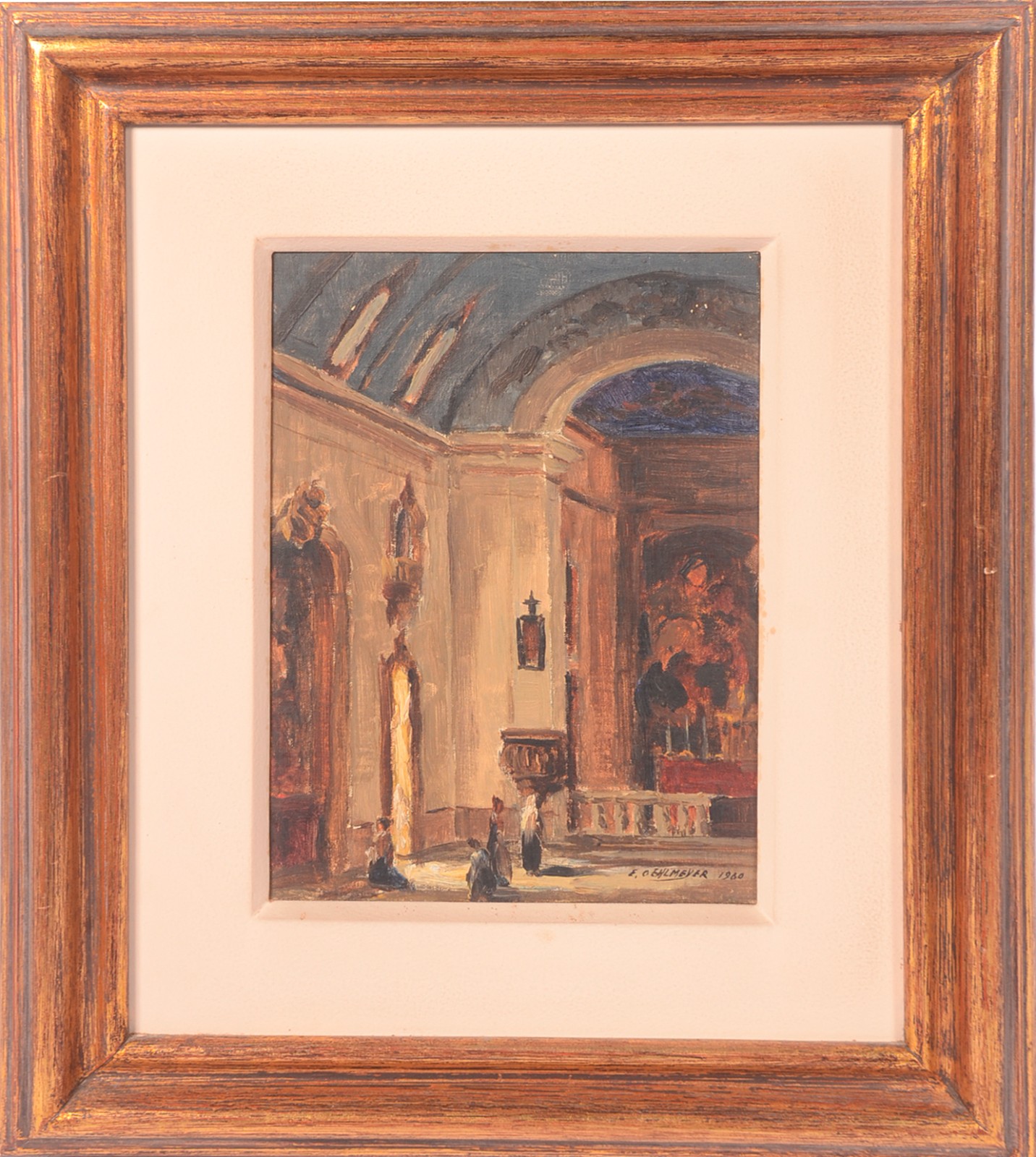 Edgard Oehlmeyer (1909-1967), Interior de Igreja - foto 2 de 4
