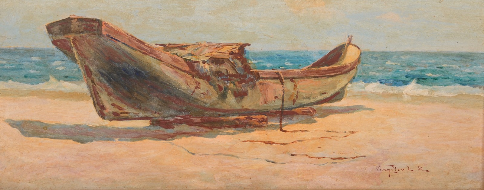 Virgílio Lopes Rodrigues (1863-1944), Barco na praia - foto 1 de 4