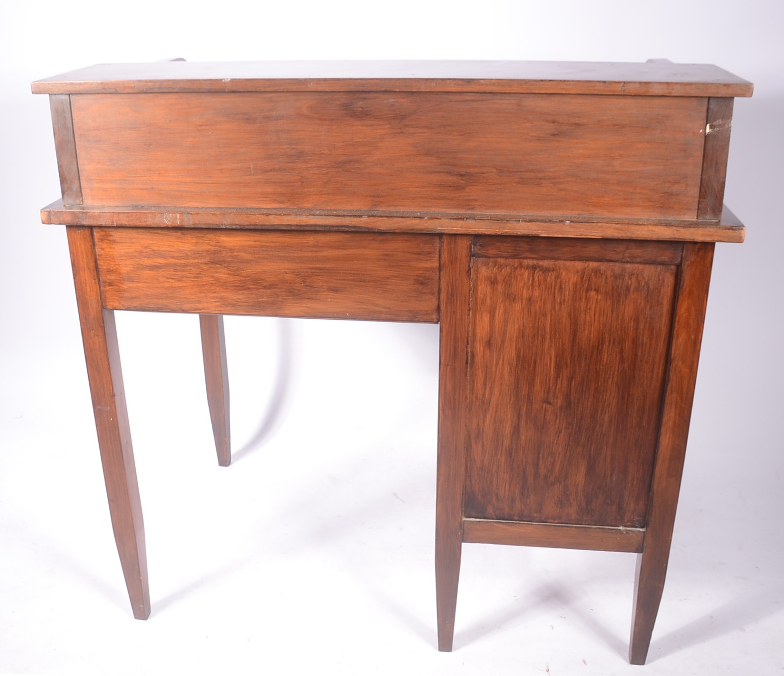 Mesa escrivaninha de madeira nobre, tampo de esteirinha com... - foto 5 de 9